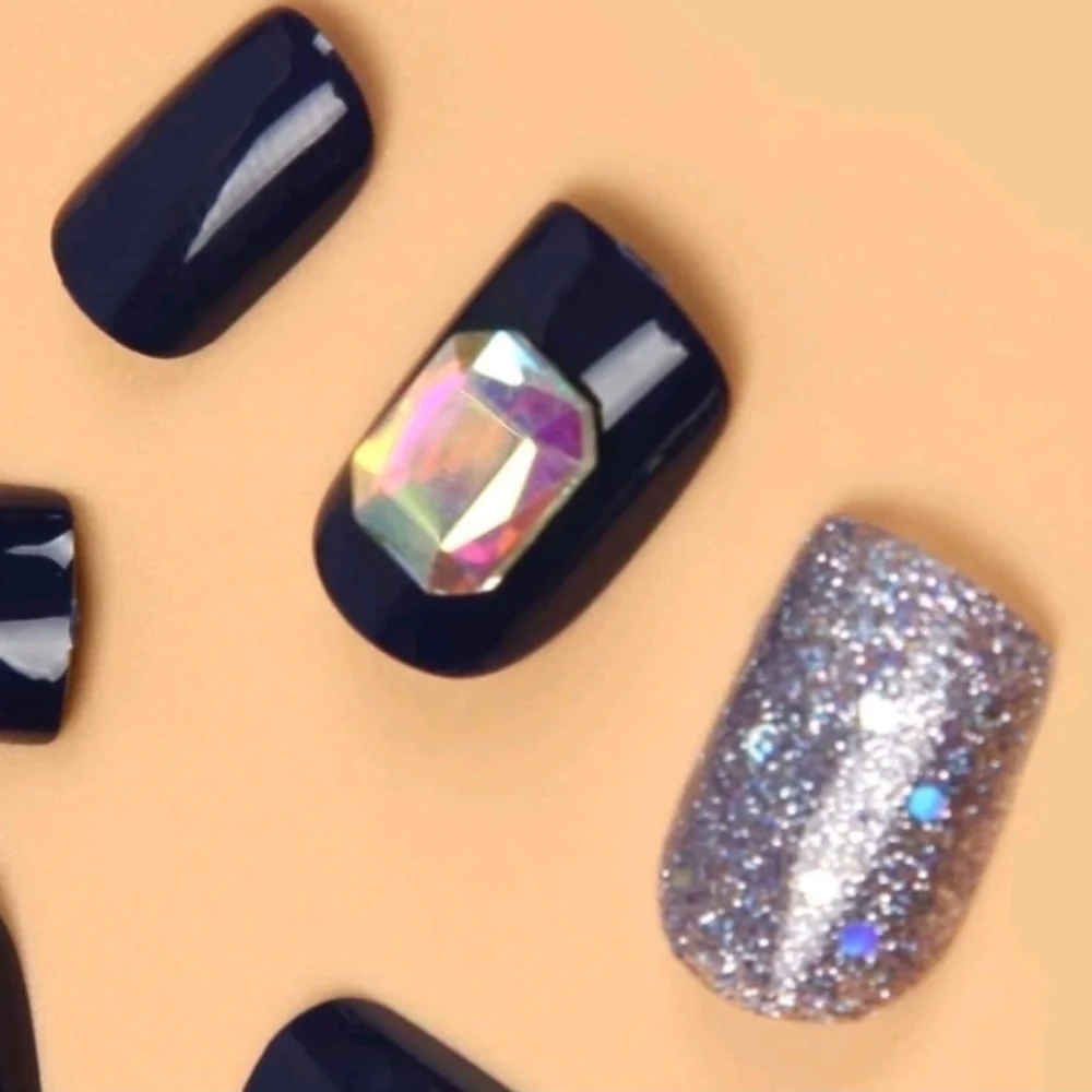2/$16 3D Rhinestone & Glitter Press On Nails
